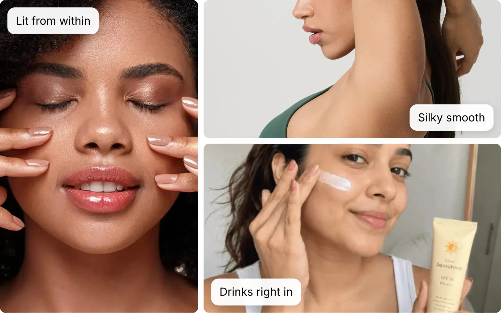 Photos with benefit labels